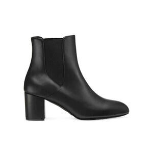 NEW, STUART WEITZMAN 60MM Yuliana Block Heel Leather Chelsea Boots Black 6B #B85